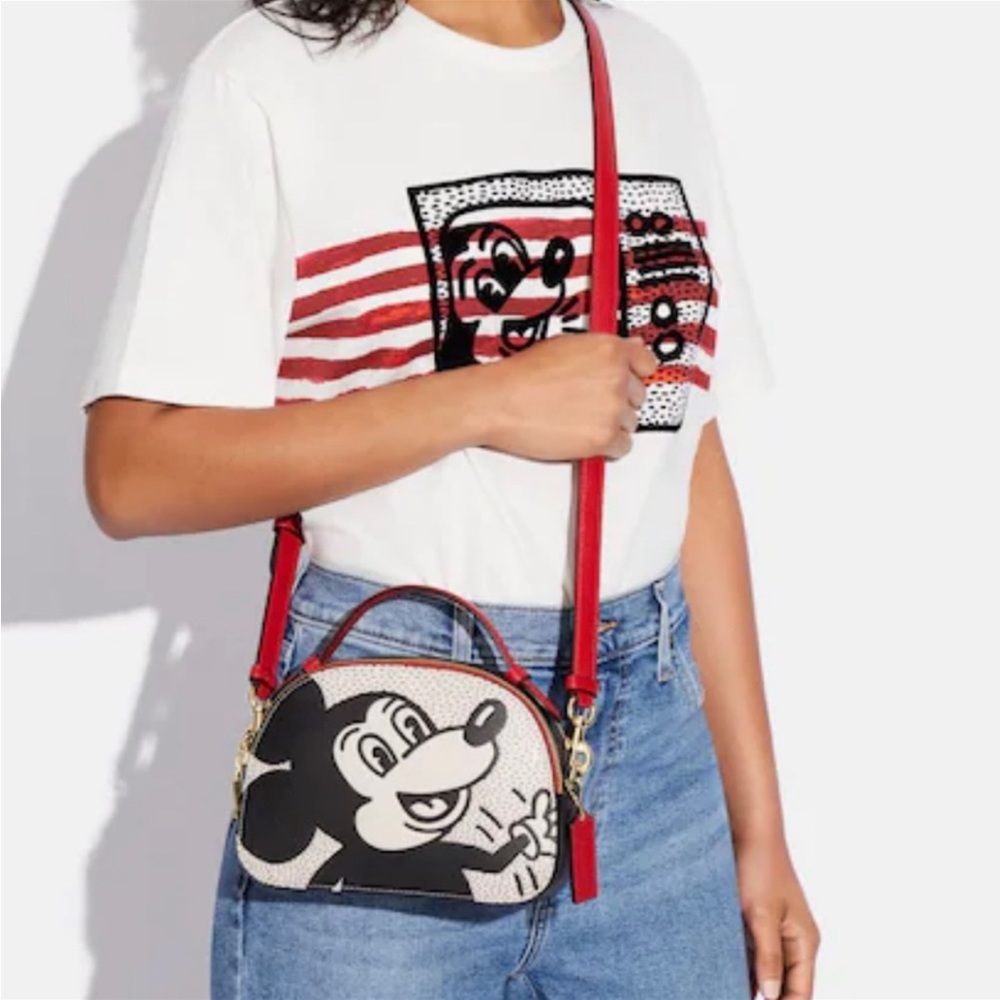 Coach Disney Mickey Mouse X Keith Haring Serena Satchel - Picture 6 of 11